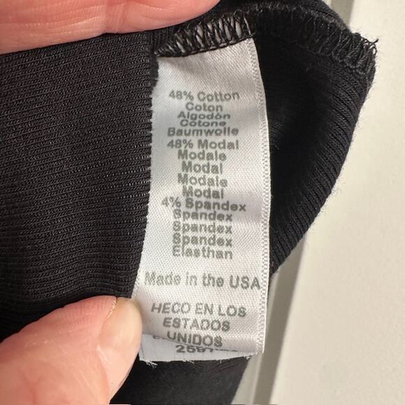 Michael Stars NWT Wren Ruched Midi Dress Size: L Color: Black - Picture 9 of 9